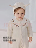 babylove嬰兒連體衣秋冬季薄夾棉哈衣爬爬服男女寶寶保暖衣服加厚彩棉 曬單實(shí)拍圖