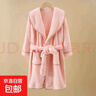 兒童浴袍a類(lèi)秋冬加厚珊瑚絨男童睡袍中大童女童浴巾寶寶睡衣冬款 粉色 170 曬單實(shí)拍圖