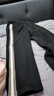 杰克·瓊斯（JACK&JONES）26年褲子男撞色衛褲寬松直筒男褲微彈休閑兩道杠運動(dòng)褲秋冬季男裝 E40黑色 30 170偏大，建議拍小一碼 曬單實(shí)拍圖
