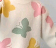 女童毛衣套頭2025加絨秋冬裝新款兒童裝打底衫洋氣大童加厚線(xiàn)衣 白色【D033貂絨蝴蝶】 150 曬單實(shí)拍圖