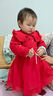 戴維貝拉女童毛衣連衣裙寶寶國風(fēng)網(wǎng)紗裙冬裝兒童紅色裙子 曬單實(shí)拍圖