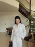 茵曼（INMAN）亞麻棉簡(jiǎn)約通勤開(kāi)叉襯衫2026春季女裝新款寬松長(cháng)袖襯衣上衣 米白色 S 曬單實(shí)拍圖
