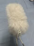 韓版仿狐貍毛珍珠對扣圍脖毛領(lǐng)子圍巾純色加厚保暖仿皮草圍秋冬女 杏色 曬單實(shí)拍圖