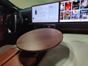 標彈理想Li6L7i8L9車(chē)載懸浮小桌板餐桌托盤(pán)泡茶辦公圓桌可旋轉車(chē)配件 【實(shí)木桌板硅膠保護墊】原車(chē)黑 曬單實(shí)拍圖