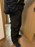 Homlean美式機能工裝褲男夏季百搭寬松直筒復古休閑長(cháng)褲HF03黑色XL 曬單實(shí)拍圖