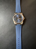 維途適配浪琴康卡斯悅動(dòng)系列計時(shí)碼表新款氟橡膠表帶L3.830/835原裝膠帶手表鏈 深藍色-銀扣 曬單實(shí)拍圖