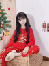 云薔本命年馬年女睡衣 睡衣一家三口四口紅色屬馬全家福家庭裝親子裝 SDM11506馬到成功 M 100c8碼【身高85-102cm】 曬單實(shí)拍圖