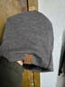 萘感唯帽子男士冬季加絨保暖針織毛線(xiàn)帽冷帽包頭春秋男士光頭堆堆帽四季 加絨-深灰 曬單實(shí)拍圖
