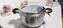 愛(ài)仕達湯蒸鍋家用湯鍋304不銹鋼鍋體不串味單層煮粥燉湯蒸鍋一人食鍋具  ZS22B1WG 22cm 曬單實(shí)拍圖
