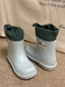 牧萌兒童雨鞋男童女童寶寶防水防滑耐磨雨靴 橄欖綠【束口款】33 曬單實(shí)拍圖