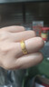 中國黃金（CHINA GOLD）黃金戒指足金古法吉言戒指活口寬面金戒指跨年禮物送女生婚戒對戒 【男戒】約8.8g 曬單實(shí)拍圖