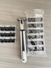 德國進(jìn)口雙層剃須刀片手動(dòng)刮胡刀男老式胡子刀胡須刀胡刀不銹鋼刮臉刀剃胡刀架替換鋒利2層刀頭剃胡子防刮傷 【升級款雙層】1支刀架9個(gè)刀片 曬單實(shí)拍圖