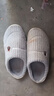 新款踩屎感棉拖鞋男款冬季室內保暖拖鞋女居家加絨毛棉托鞋 灰色【玉米條】 44-45 建議42到43 曬單實(shí)拍圖