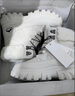 雪中飛男鞋冬季加絨保暖東北大棉鞋男皮毛一體雪地靴男士抗寒情侶款棉靴 朋克白 （X414312200FX） 41 （標準運動(dòng)尺碼） 曬單實(shí)拍圖