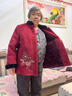 桂依鳥(niǎo)奶奶裝冬裝棉襖60-80歲洋氣外套新中式老年人衣服中老年女?huà)寢屟b 棗紅色 加絨 高端刺繡鳳凰上衣 3XL 推薦120-135斤 曬單實(shí)拍圖