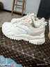 喬丹小千禧男女休閑鞋棉鞋2026冬季新款加絨保暖舒適復古老爹鞋 象牙白/白桃粉(加絨) 女款 38 曬單實(shí)拍圖