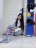 GOLOVEJOY高樂(lè )捷滑雪襪女男冬季保暖防寒高筒長(cháng)襪專(zhuān)業(yè)運動(dòng)加厚防滑襪子粉M 曬單實(shí)拍圖