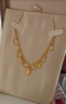 六福珠寶新年禮物 光影金絲綢金足金蕾絲水滴黃金項鏈 計價(jià) 約9.27克 曬單實(shí)拍圖