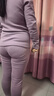貓人（MiiOW）保暖內衣女 超柔親膚加絨加厚 修身女士秋衣秋褲套裝 美體線(xiàn)衣線(xiàn) 淺紫+黑色【第3代超柔密絨】 2XL 140-160斤 曬單實(shí)拍圖