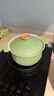 樂(lè )扣樂(lè )扣（LOCK&LOCK）陶瓷湯鍋煲湯鍋燉鍋耐高溫大容量養生鍋大肚煲電磁爐燃氣通用 果綠色 18cm 1.6L 曬單實(shí)拍圖