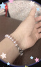 黛米 遇夢(mèng) 近圓形粉紫色無(wú)核淡水珍珠手鏈女S925銀愛(ài)心手串新年禮物 5.3-6.3mm 曬單實(shí)拍圖