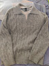 GREATLUIA韓版慵懶風(fēng)套頭假兩件麻花毛衣秋冬季新款純色寬松簡(jiǎn)約舒適針織衫 淺灰 2XL 曬單實(shí)拍圖