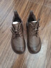 啄木鳥(niǎo)女鞋2026冬季新款靴子百搭單靴低跟短靴復古英倫風(fēng)頭層牛皮馬丁女 棕色 單層 38 曬單實(shí)拍圖