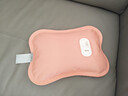 米羽熱水袋充電暖手寶暖寶寶暖水袋暖手袋防爆電熱寶注水電暖寶暖肚子 粉色(新款) 曬單實(shí)拍圖