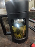山點(diǎn)水 雙層玻璃杯帶把手男泡茶杯個(gè)人專(zhuān)用水杯茶水分離辦公室過(guò)濾杯子 【茶水分離】黑色 430ml 曬單實(shí)拍圖