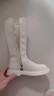 芭比童鞋兒童靴子女童秋冬長(cháng)靴中大童騎士靴百搭高筒靴加絨DA5251白33 曬單實(shí)拍圖