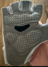美津濃（MIZUNO）健身手套男女半指騎行訓練單杠引體向上擼鐵器械防滑B593灰色大碼 曬單實(shí)拍圖