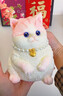搭啵兔安全純手繪仿生胖貓捏捏樂(lè )貓貓水感安全硅膠捏捏軟彈解壓玩具 1號胖貓（正版） 送編織框 曬單實(shí)拍圖