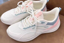 安踏女鞋跳繩鞋2026春夏季新款網(wǎng)面透氣運動(dòng)跑步鞋子女子緩震羽毛球鞋 象牙白/櫻花粉/蟹殼青 【透氣】 37.5 曬單實(shí)拍圖