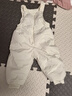 G.duck小黃鴨兒童背帶羽絨褲男女童保暖連體衣寶寶加厚外穿加絨褲冬裝新 米白色 80 曬單實(shí)拍圖