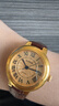 西普尼金表（HIPINE）金表女純金999足金黃金手表復古腕表時(shí)尚騏驥紅石英女表生日禮物 【光殼金面鋼扣】金重3.5g+ 曬單實(shí)拍圖