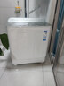 海爾（Haier）半自動(dòng)波輪洗衣機12公斤家用老式雙桶玻璃上蓋洗脫分離【25年新品】一級能效 XPB120-86A9 曬單實(shí)拍圖