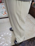 逸陽(yáng)（ESE-Y）冬季拉絨闊腿褲女2025年醋酸羊毛柔軟親膚直筒褲 奶油霜白色 30 曬單實(shí)拍圖