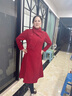 皮爾卡丹（pierre cardin）精致女人加絨冬季加厚改良版旗袍連衣裙2026秋冬新款婚宴禮服裙子 紅色 加絨加厚 2XL 125-135 曬單實(shí)拍圖