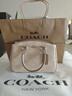 蔻馳（COACH）【禮物】新款奧萊女士女包老花SAVANNAH小號CARRYALL手提斜挎包 SV/沙黃色/灰褐色 曬單實(shí)拍圖