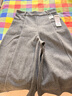 啄木鳥(niǎo)媽媽裝毛呢褲裙高腰a字裙褲呢子九分闊腿褲秋冬加厚闊腿褲裙 灰色 XL 115-125斤 曬單實(shí)拍圖