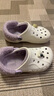 卡駱馳（CROCS）貝雅暖絨克駱格洞洞鞋|206633 白/淡紫 -577 36/37(220mm)  曬單實(shí)拍圖
