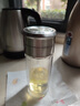 XKJ【德國】茶水分離泡茶杯男女迷你雙層隔熱玻璃杯過(guò)濾便攜簡(jiǎn)約水杯 鋼本色300ml送杯套杯刷 曬單實(shí)拍圖