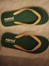 泰國原裝進(jìn)口橡膠人字拖鞋夏季休閑外穿男士防水戶(hù)外 95綠底黃帶 42-43 曬單實(shí)拍圖