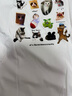 F426國潮牌街頭嘻哈寬松趣味貓咪合集排版短袖T恤 白色 L 曬單實(shí)拍圖