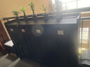 賽運黑色中古風(fēng)鞋柜入戶(hù)客廳玻璃收納柜家用門(mén)口玄關(guān)柜靠墻實(shí)木儲物柜 1.3m隕石黑三門(mén)鞋柜+換鞋凳 送貨上門(mén) 曬單實(shí)拍圖