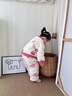 帕皮猴兒童睡衣秋冬季加厚款加絨珊瑚絨三層夾棉新款女童家居服寶寶女孩 玫紅色三層（-15-0度） 120 碼建議5-6歲（身高115左右） 曬單實(shí)拍圖