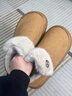 潔麗雅棉拖鞋女冬季情侶室內家用保暖高幫雪地靴包跟厚底防滑棉鞋男外穿 淺咖色【加厚加絨】 38-39 【適合37-38】 曬單實(shí)拍圖