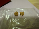 周六福新年禮物  黃金耳釘女足金爆閃方糖耳飾 計價(jià) 2.23g 曬單實(shí)拍圖