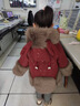 G.duck小黃鴨女童加絨呢大衣冬裝女孩紅色新年外套拜年服國風(fēng)加厚棉衣服 紅色外套【加絨款】 140 曬單實(shí)拍圖