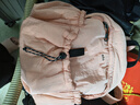 雙肩包輕便擴容登山包旅行通勤騎行徒步背包戶(hù)外防潑水抽繩立體 粉色 曬單實(shí)拍圖